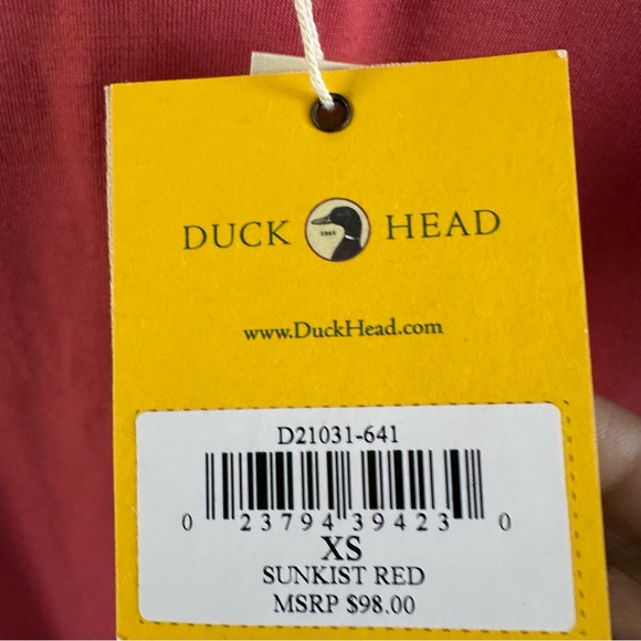 Duck Head Sunkist Red Cotton Blend Polo Shirt Men’s XS NWT - Picture 8 of 11